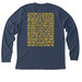 TVF | Rectangle Elizabeth?s Sayings Tee, a Heather Navy Premium Long Sleeve Tee (back-view)
