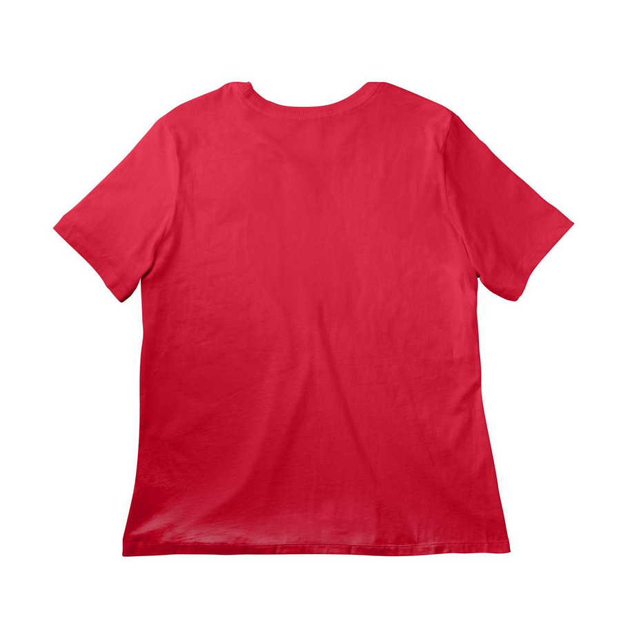 FCAE/Kids over Corporations, a Red Women?s Relaxed Cotton Tee (back-view)