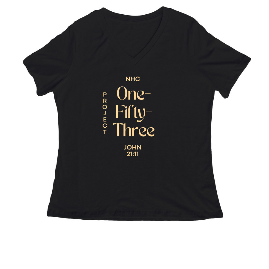 PROJECT 153, a Black Women's Relaxed V-Neck Tee