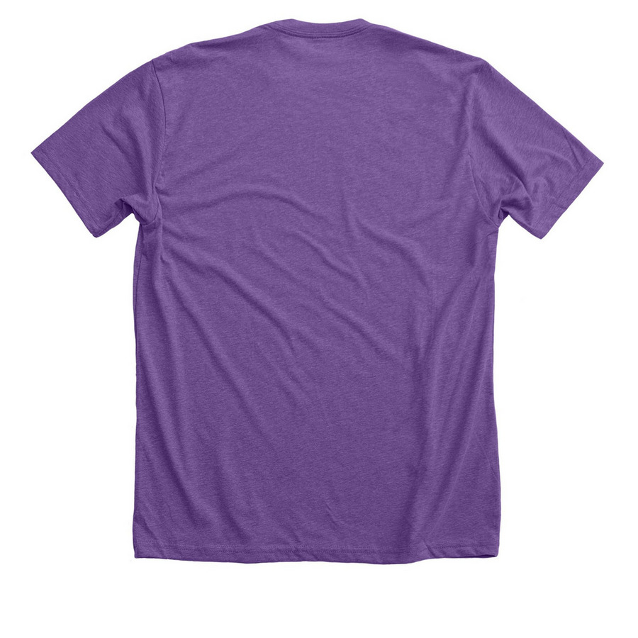 CGEA Family, a Heather Team Purple Premium Unisex Tee (back-view)