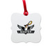 Master Wings Award Ornament, a White Aluminum Square Ornament