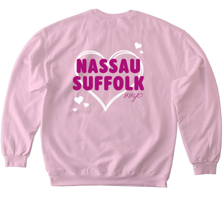 Integrity BBG Shuk, a Light Pink Softstyle Crewneck Sweatshirt (back-view)