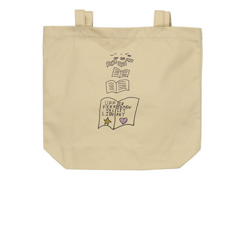 Library Tote Bag, a Oyster Organic Cotton Tote Bag