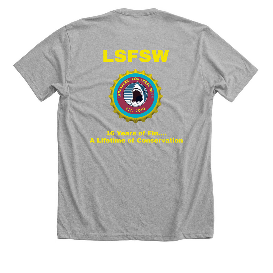 LSFSW 2026, a Athletic Heather Premium Unisex Tee (back-view)
