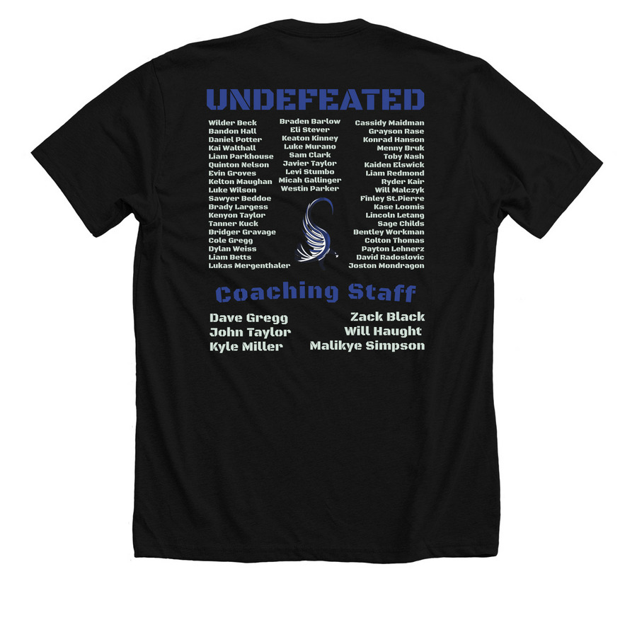 SMS Football 7th/8th Grade Football 25/26, a Solid Black Blend Premium Unisex Tee (back-view)