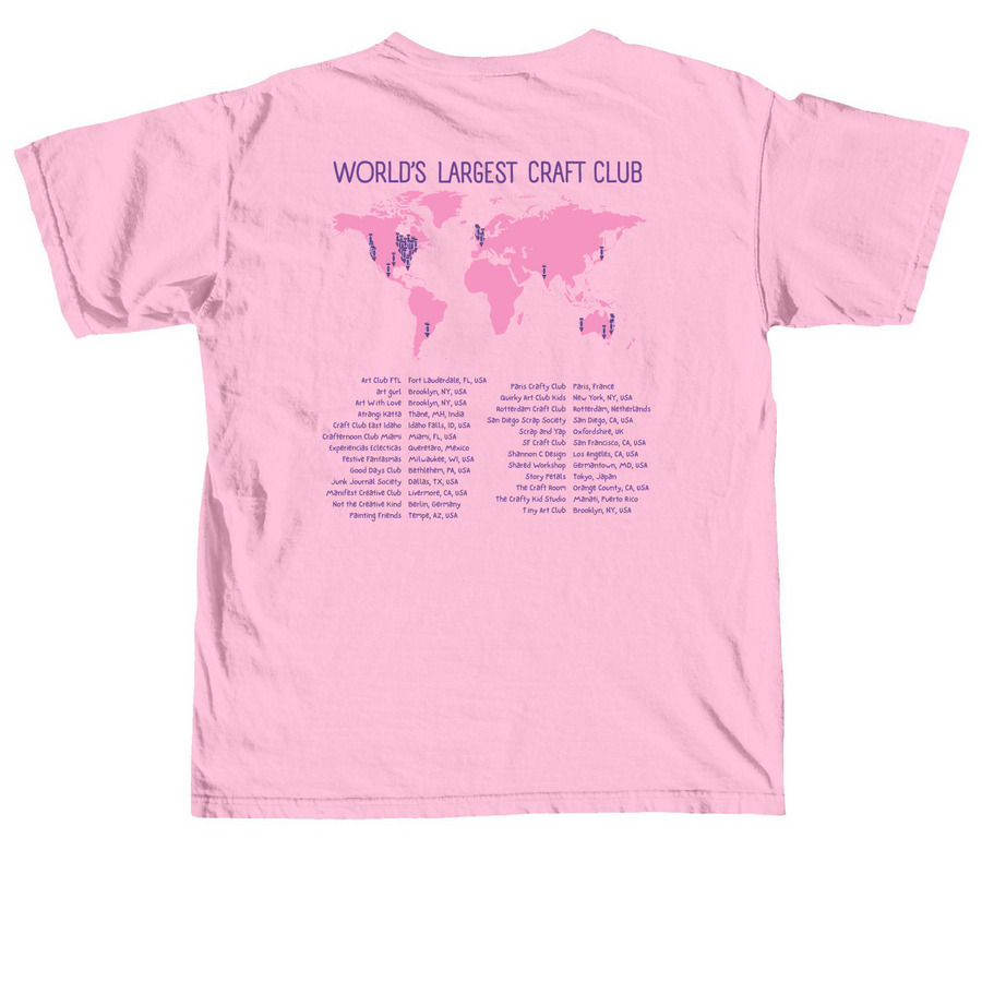 Worldwide Craft Club Tees, a Blossom Comfort Colors Unisex Tee (back-view)