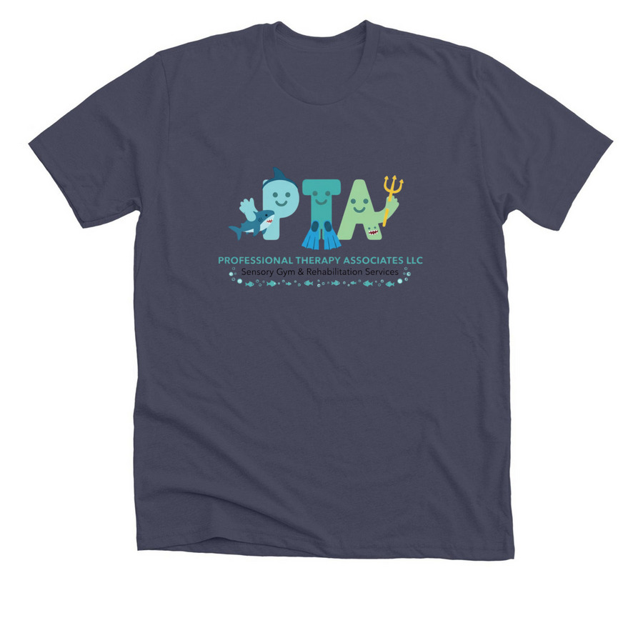 Shark Week, a Heather Midnight Navy Premium Unisex Tee
