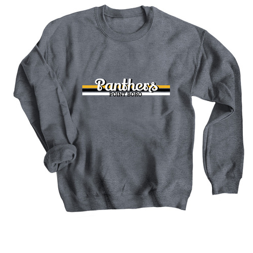 Retro Boro, a Dark Heather Crewneck Sweatshirt