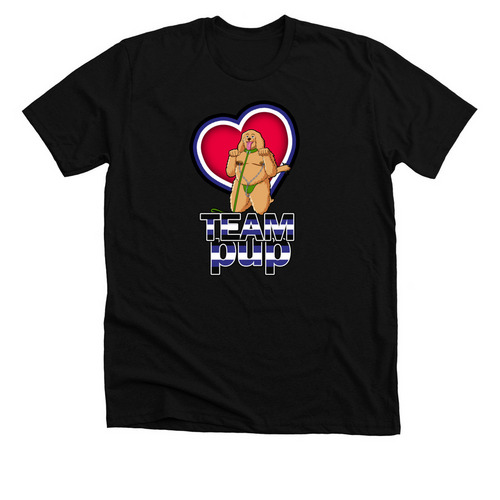 Team pup, a Solid Black Blend Premium Unisex Tee