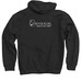 Stuffed Olive: Olive You Apparel, a Black Pullover Hoodie (back-view)