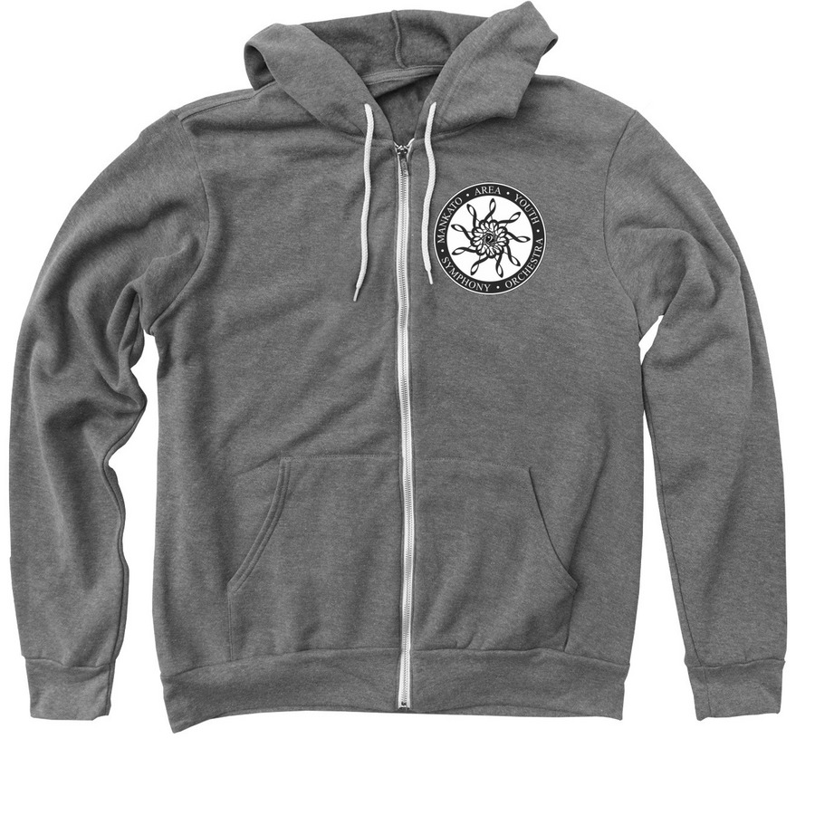 MAYSO Apparel, a Deep Heather Zip Up Hoodie