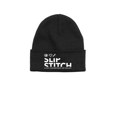 I love Art, SlipStitch, a Black Printed Base Camp Beanie