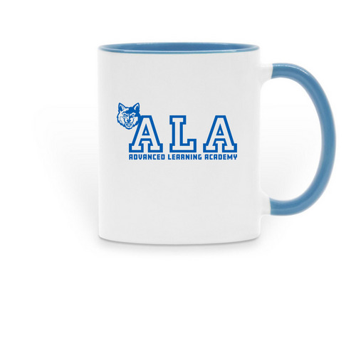 ALA Mugs, a Light Blue Two-Tone Ceramic Mug