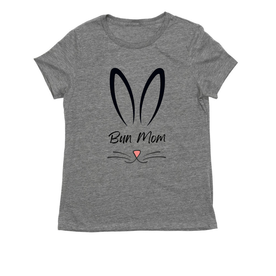 Bun Mom - Black, a Aluminum Grey Allmade Eco Triblend Women?s Tee