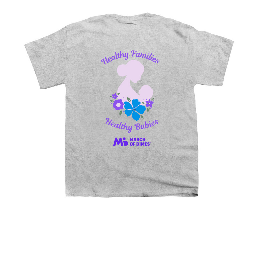 March for Babies 2026, a Sport Grey Youth Unisex Tee (back-view)