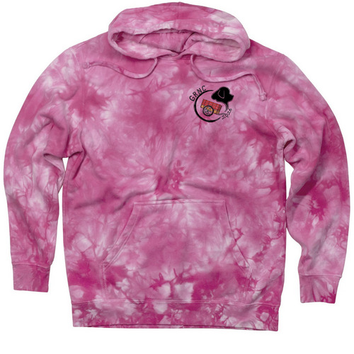 GRNC 2026 Draft Test Merch, a Pink Tie Dyed Pullover Hoodie
