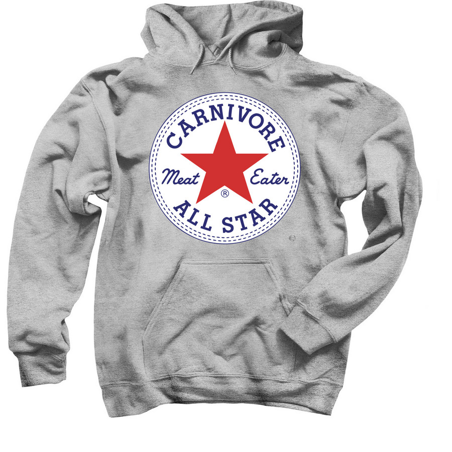 CARNIVORE ALL STAR Meat Eater, a Sport Grey Pullover Hoodie