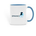 Emancipet Logo Mug, a Light Blue Two-Tone Ceramic Mug