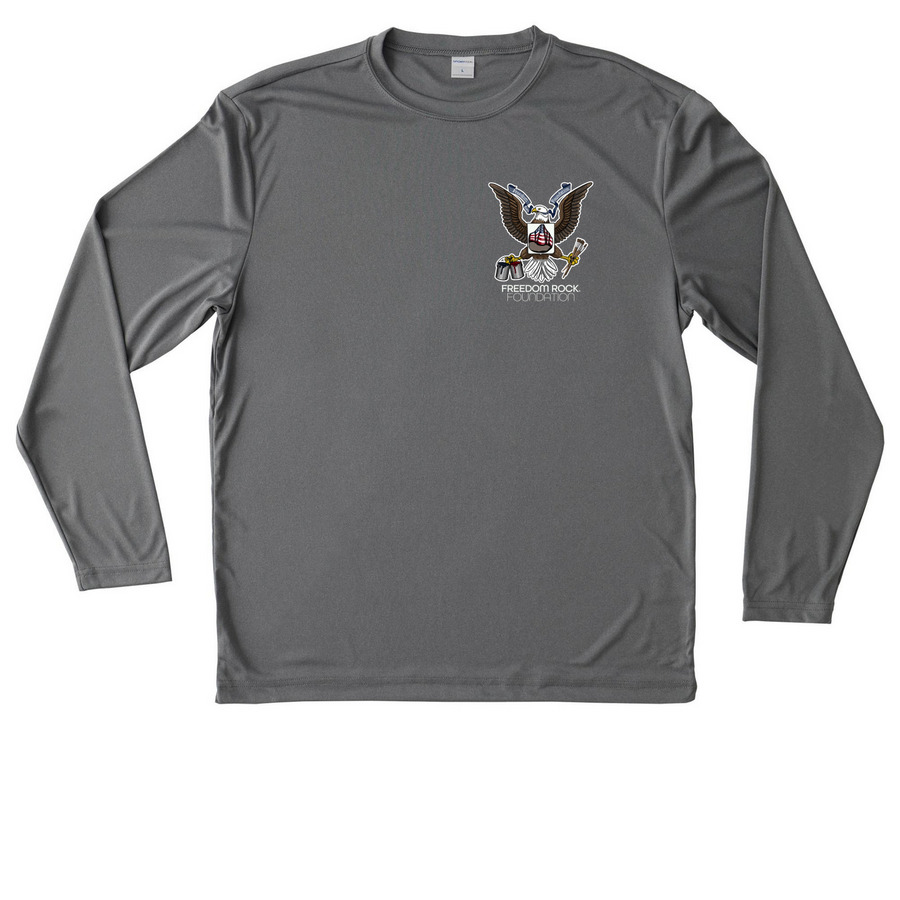 Official Freedom Rock Foundation&nbsp;, a Grey Concrete Heather Unisex Performance Long Sleeve Tee