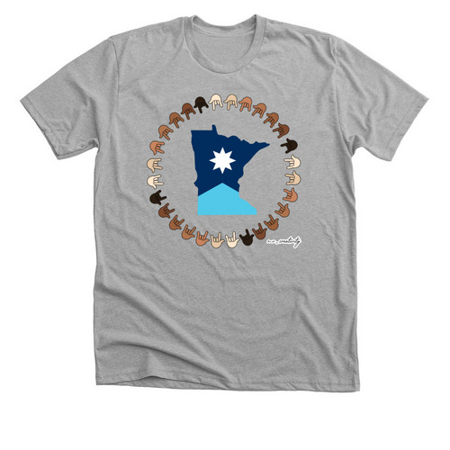 ILY MN Together (FRONT), a Athletic Heather Premium Unisex Tee