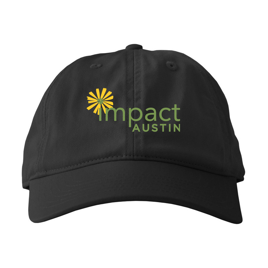 Impact Austin Hats, a Black Printed Eco Baseball Cap
