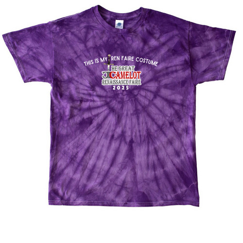 This is my Ren Faire Costume, a Purple Classic Tie Dye Tee