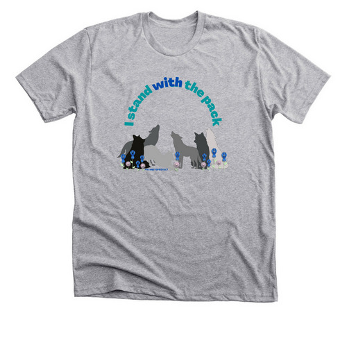 Stand With the Pack, a Athletic Heather Premium Unisex Tee