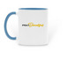 2022 TGM Mug, a Light Blue Two-Tone Ceramic Mug (back-view)