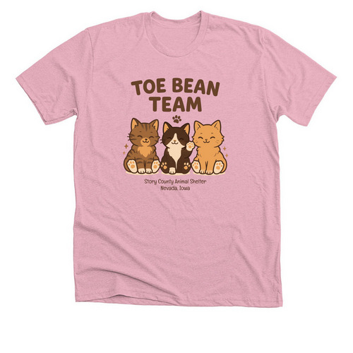 Beans and Dreams: Help Us Save Cats, a Heather Pink Premium Unisex Tee