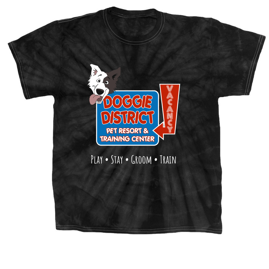 Doggie District Mantra, a Black Classic Tie Dye Tee