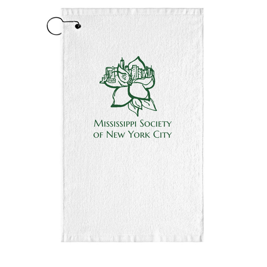 Mississippi Society Golf Towel, a White Golf Towel