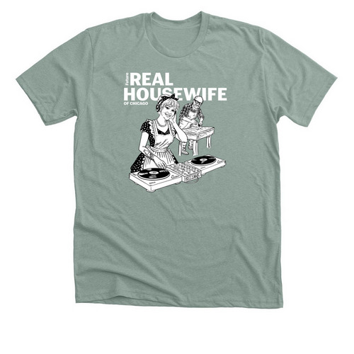 Housewife Ellen, a Heather Sage Premium Unisex Tee