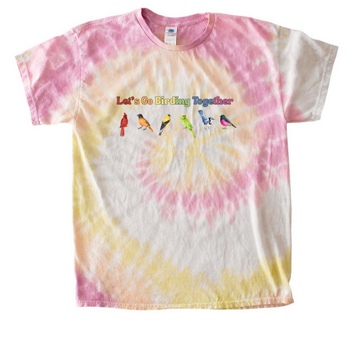Lets Go Birding Together, a Desert Rose Classic Tie Dye Tee