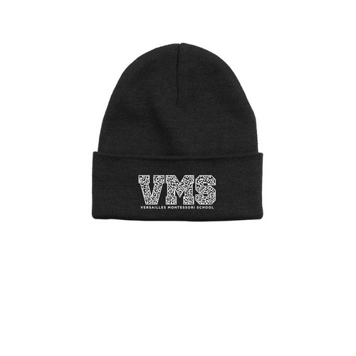 VMS Beanie, a Black Printed Base Camp Beanie