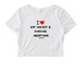 I love gay hockey and funding abortions! TBAF, a White Women's Fitted Cropped Tee