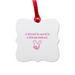 A friend indeed ornament - designed by us, a White Aluminum Square Ornament