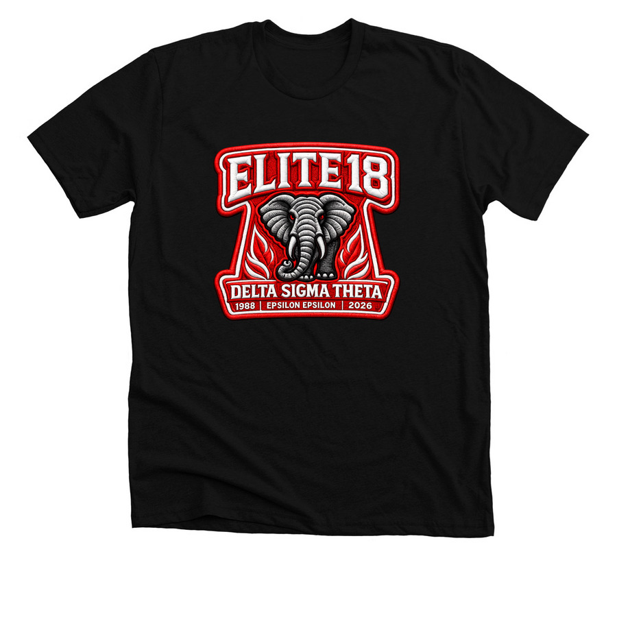 ELITE 18, a Solid Black Blend Premium Unisex Tee