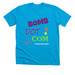 Bomb.Com, a Neon Blue Premium Unisex Tee