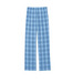 Santa Cruz Derby Groms - Flannel Pants, a True Navy/ Carolina Blue Flannel Pajama Pant (back-view)