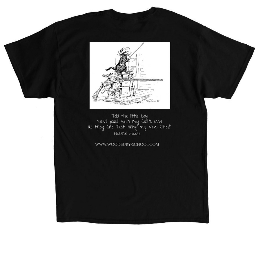 Hershel's Cats Shirt, a Black Classic Unisex Tee (back-view)