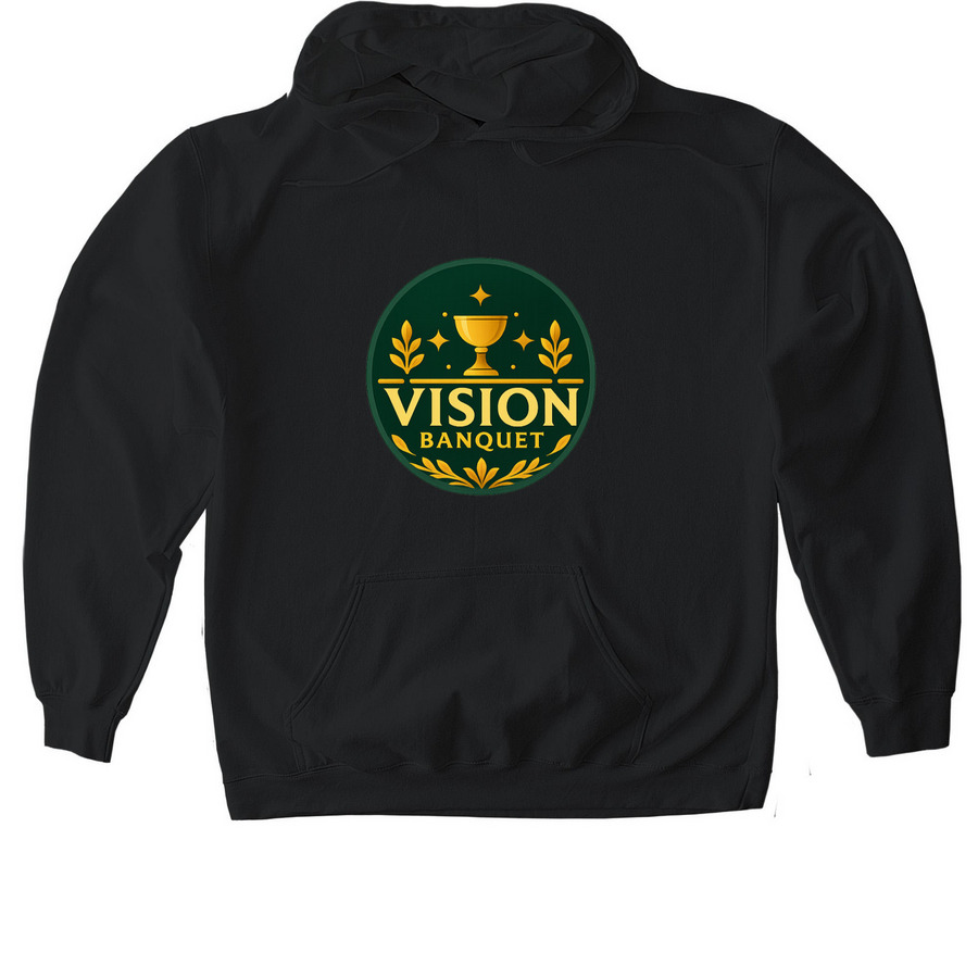 Vision Banquet Crest Tee, a Black Gildan Softstyle Pullover Hoodie
