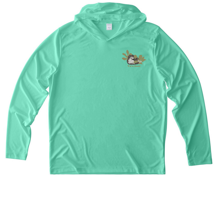 Performance Tee - M?lama Hawai?i's Seabirds, a Bright Seafoam UV Performance Long Sleeve Hoodie