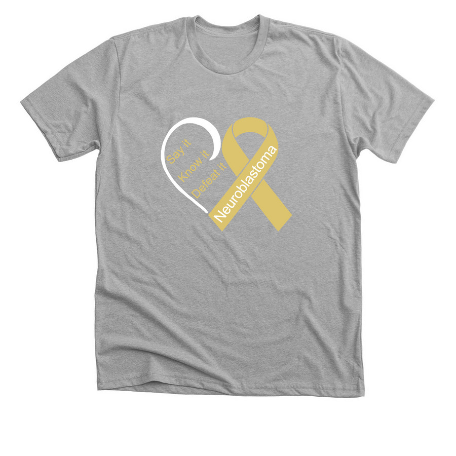 Say it, Know it, Defeat it Apparel, a Athletic Heather Premium Unisex Tee