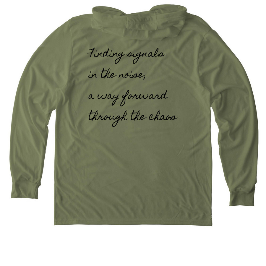 Finding Signals (Light Sweaters/Hoodies), a Olive You Green Allmade Eco Triblend Hoodie Tee (back-view)
