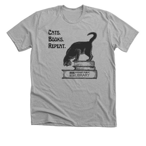 Cats. Books. Repeat., a Athletic Heather Premium Unisex Tee