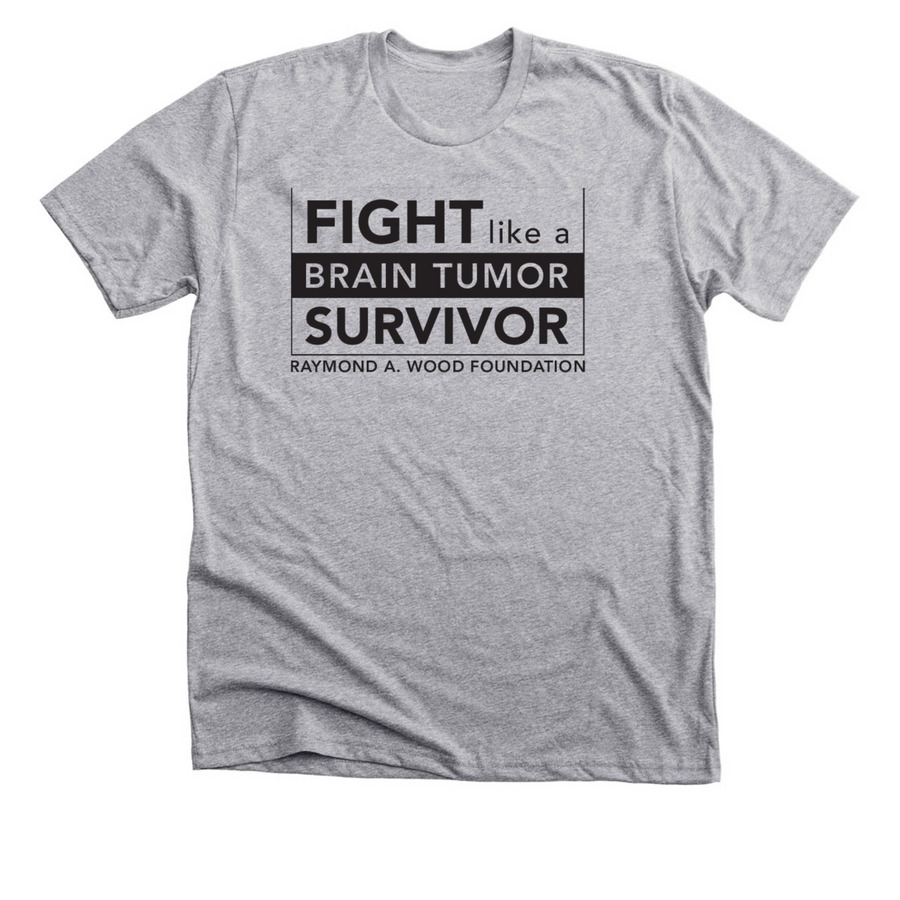 Fight Like a Brain Tumor Survivor, a Athletic Heather Premium Unisex Tee