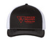 ADPC Logo Hats, a Black/ White Printed Five-Panel Trucker Cap
