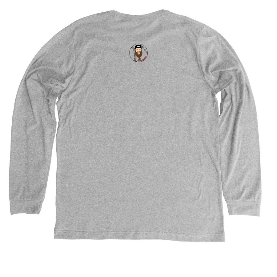 Robby Row "Vulcan" T-shirt&nbsp;, a Athletic Heather Premium Long Sleeve Tee (back-view)