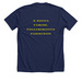 BPS, a Solid Navy Blend Premium Unisex Tee (back-view)
