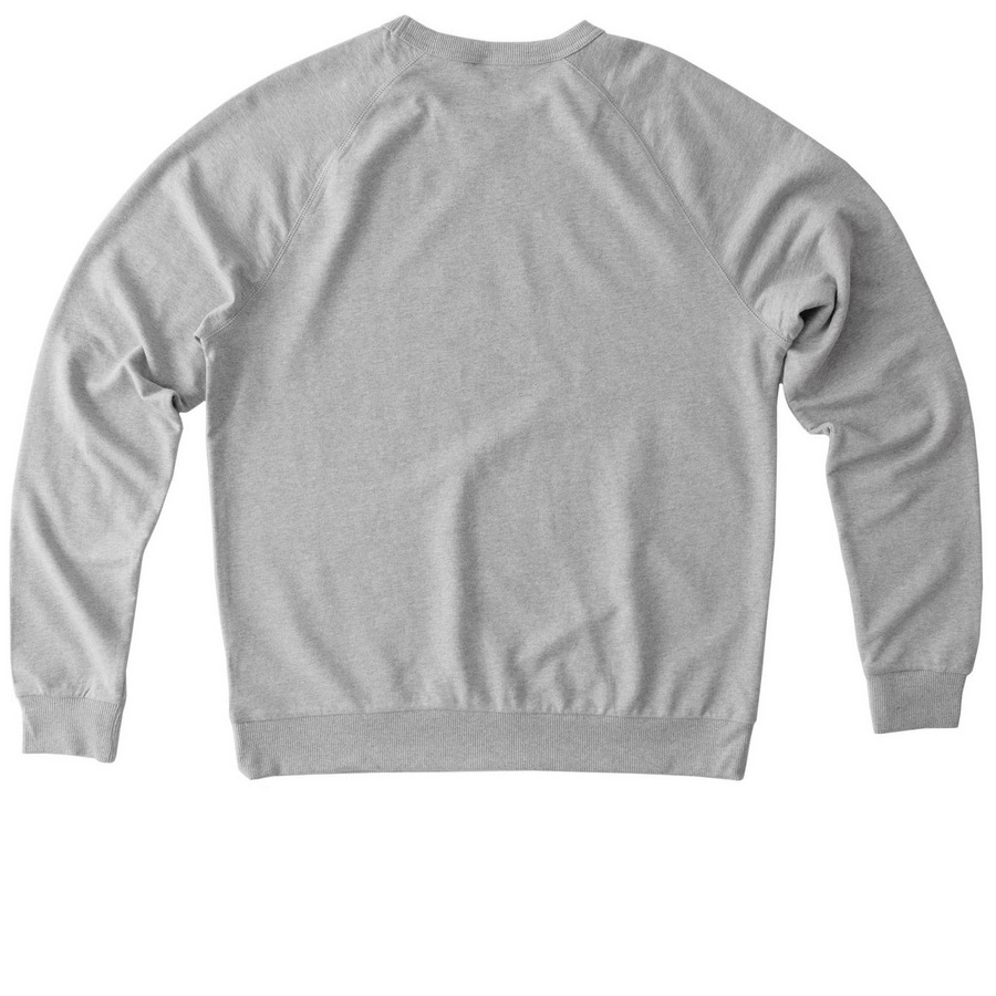 Bereaved Mom, a Granite Grey Heather Allmade Organic French Terry Crewneck Sweatshirt (back-view)
